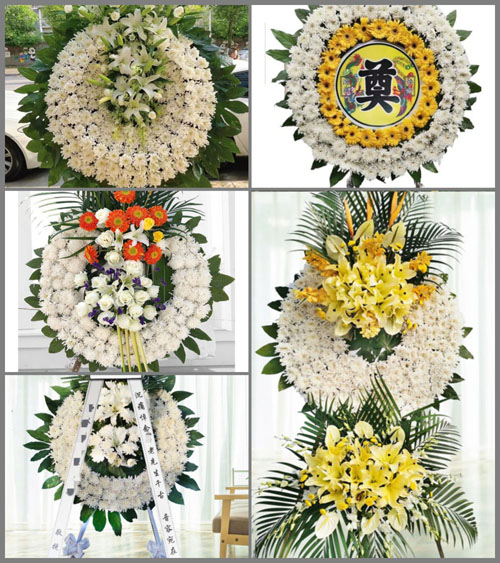 上海奉贤区青村镇申隆二村花圈速递